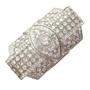 Vintage Estate Antique Art Deco Platinum 5.80ctw Diamond Pin Brooch